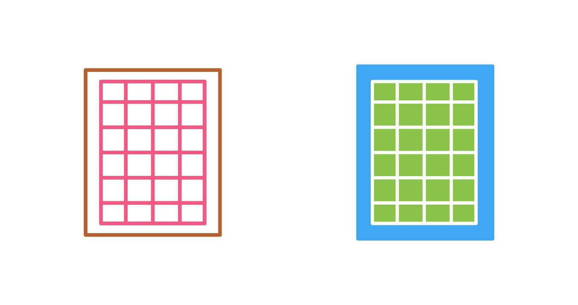 Table of Rates Vector Icon