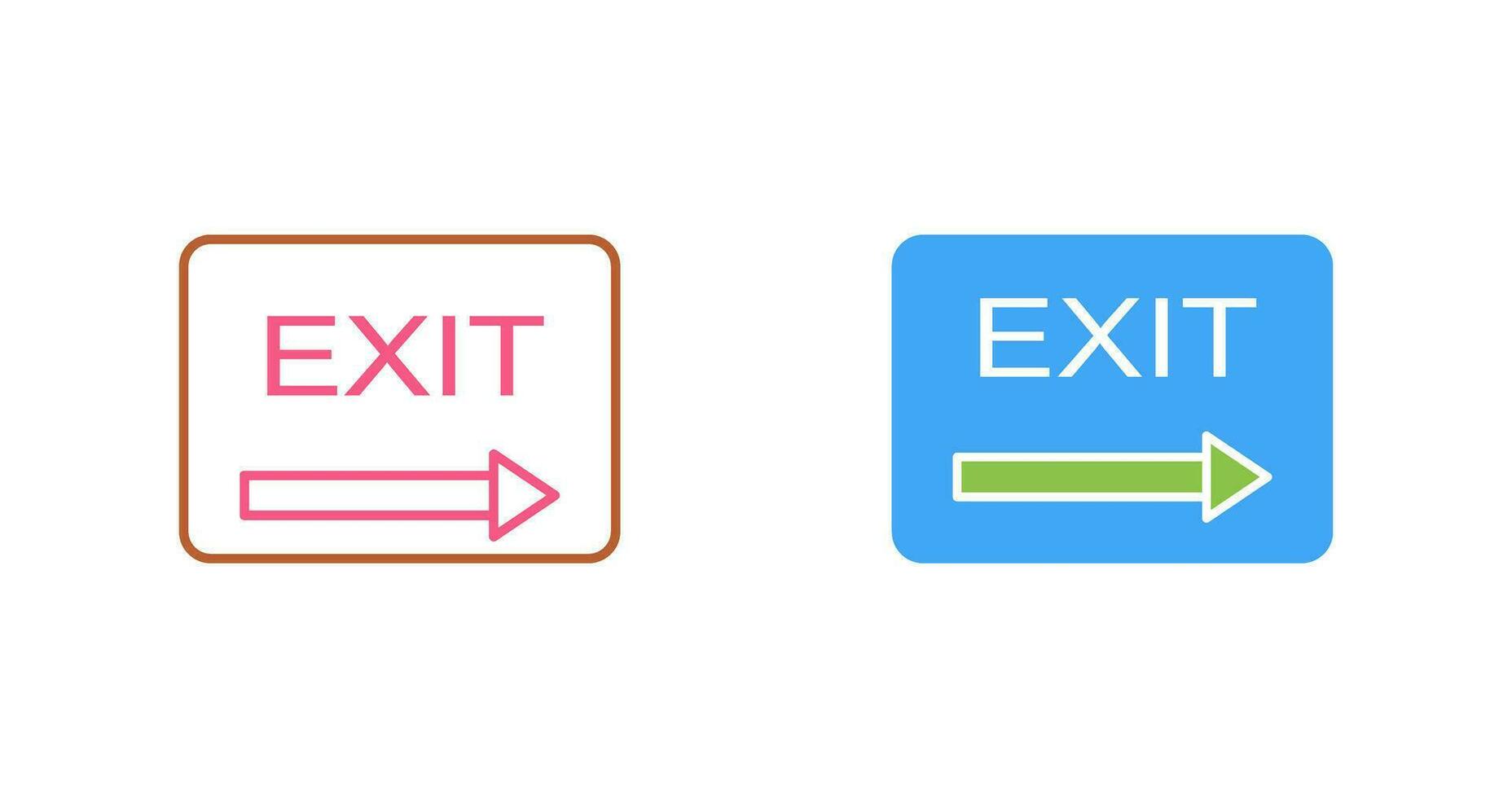 Unique Exit Vector Icon