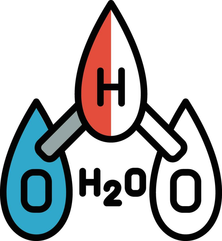 H2O vector icono diseño