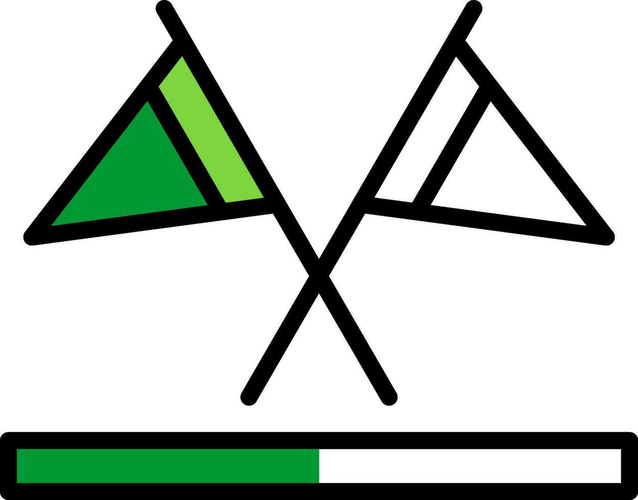 Two black flags Vector Icon Design