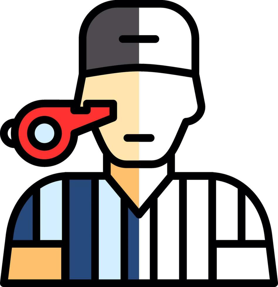 Referee Vector Icon Design