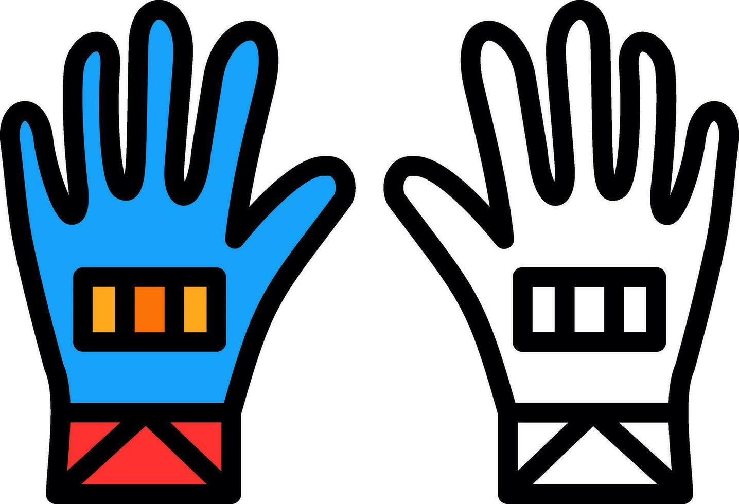 guantes, vector, icono, diseño vector