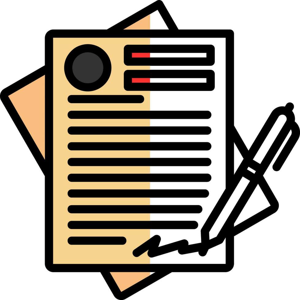 Contract Vector Icon Design