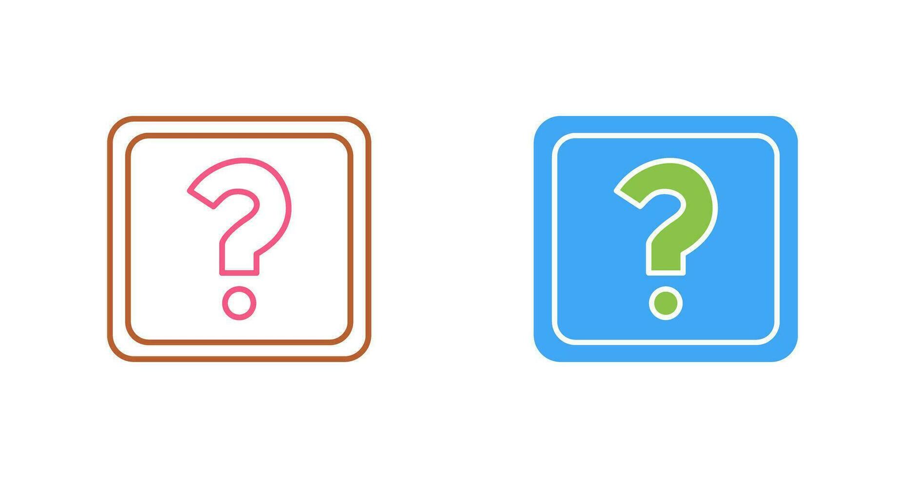 Unique Question Mark Vector Icon