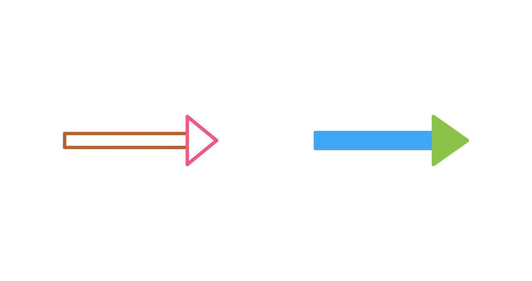 Unique Right Arrow Vector Icon