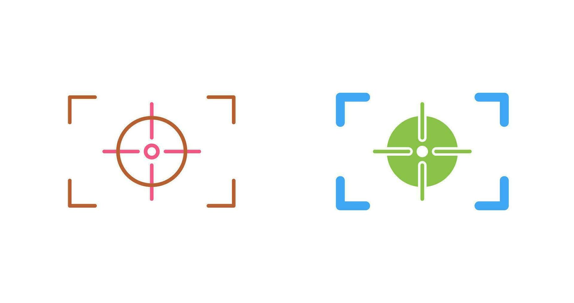Unique Focus Horizontal Vector Icon