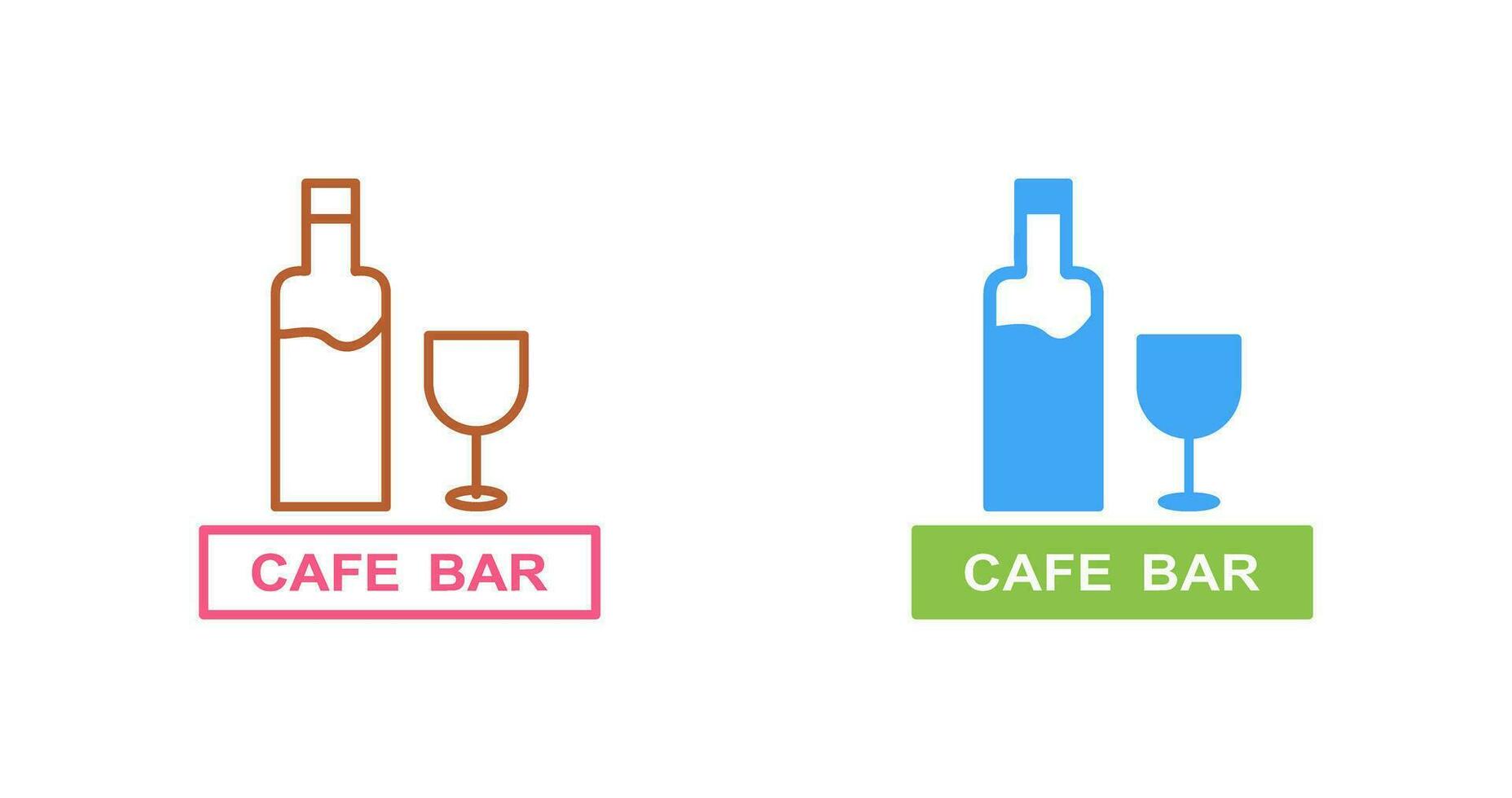 Unique Drinks Cafe Vector Icon