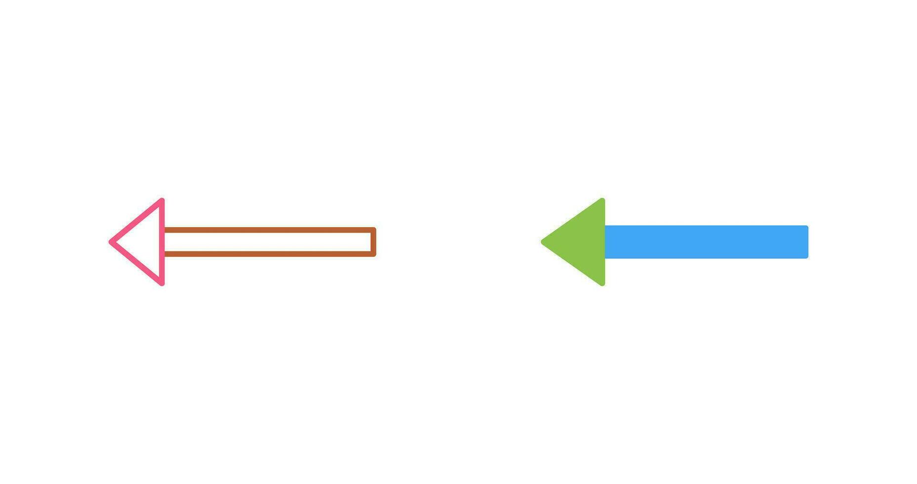 Unique Left Arrow Vector Icon