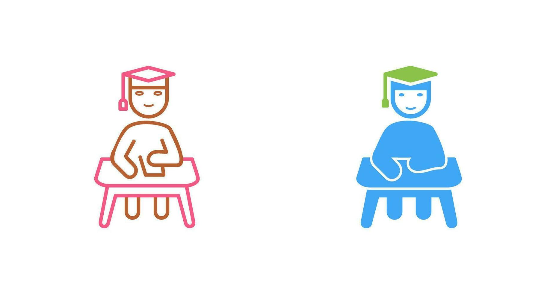 Unique Studying on Desk Vector Icon