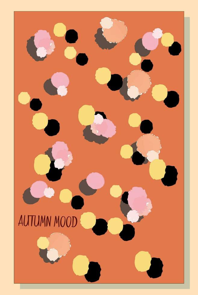 Abstract handrawn seamless pattern with circles. Modern ligth abstract design for paper, cover, fabric, interior decor and other users. Ideal for autumn season vector