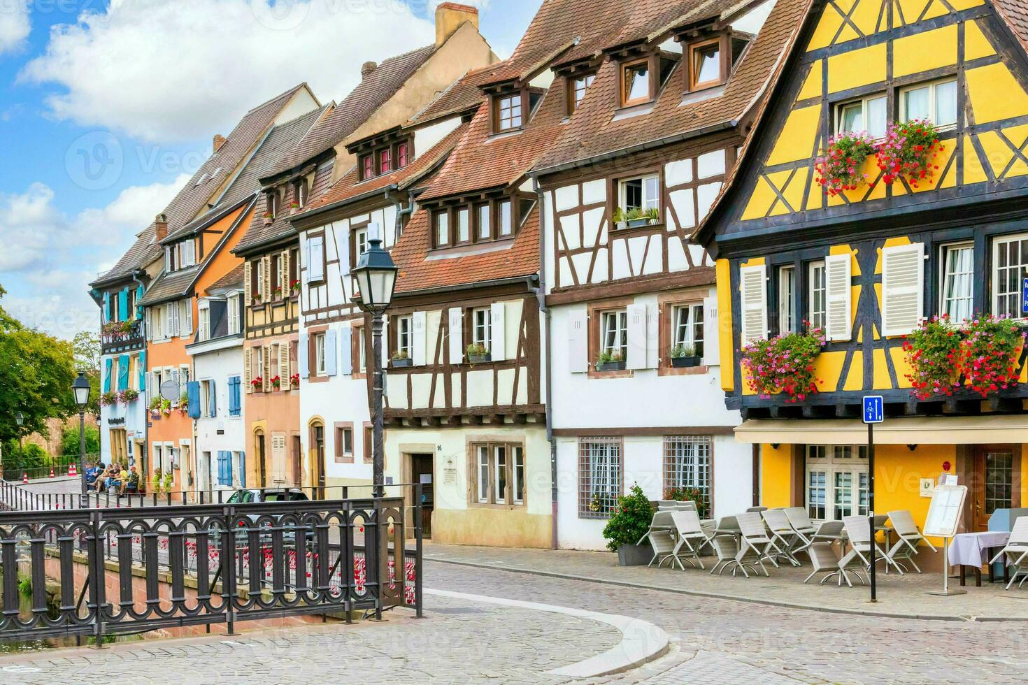 paisaje de Alsacia región colmar en Francia foto