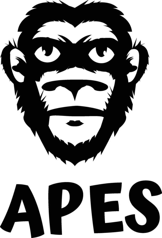 Abstract apes logo design vector
