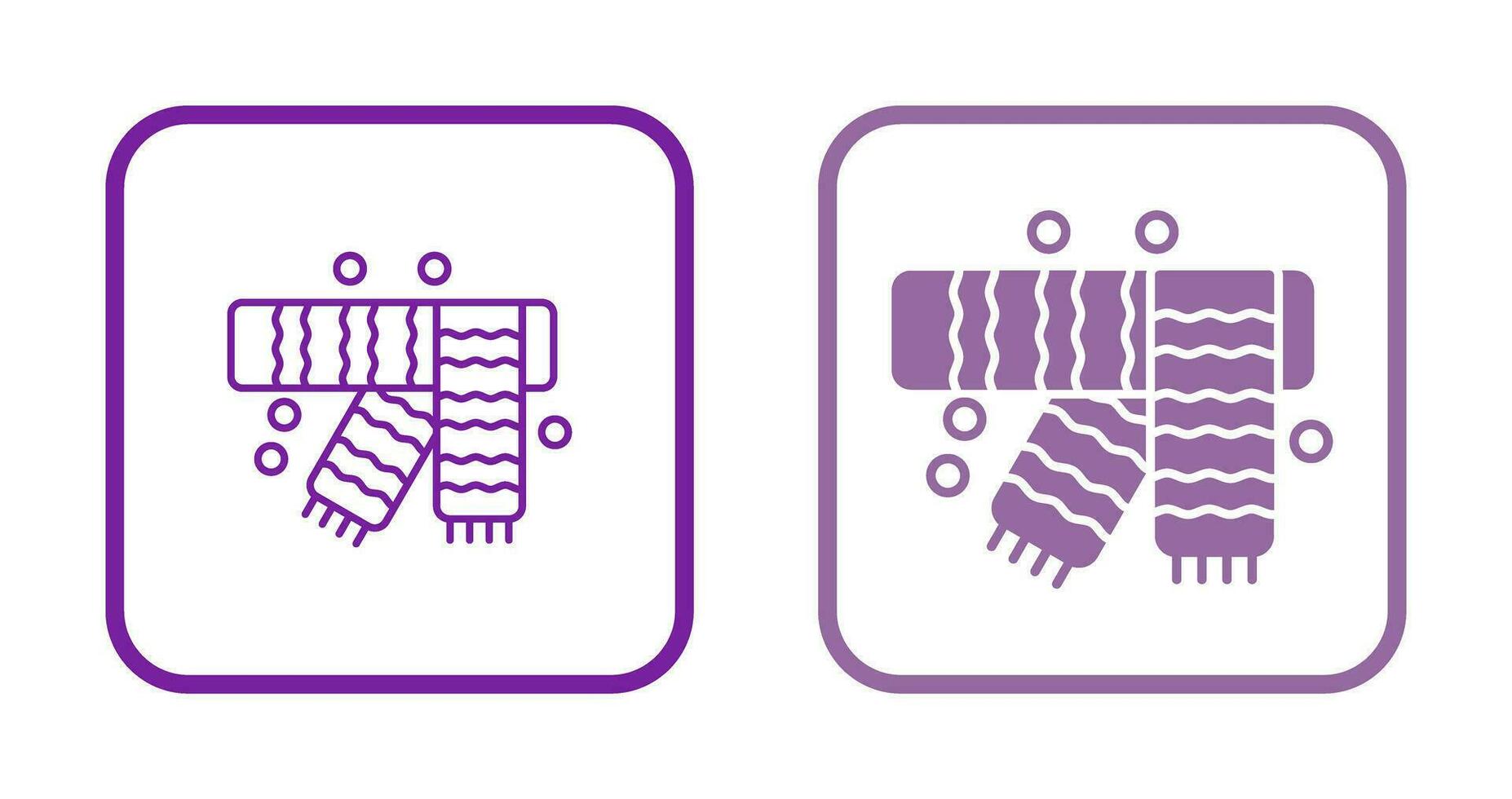 Winter Scarf Vector Icon