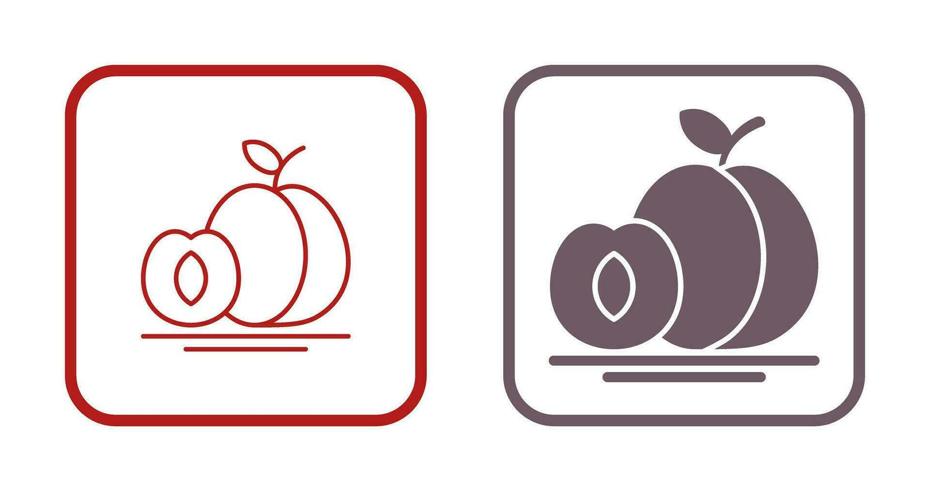 Apricot Vector Icon