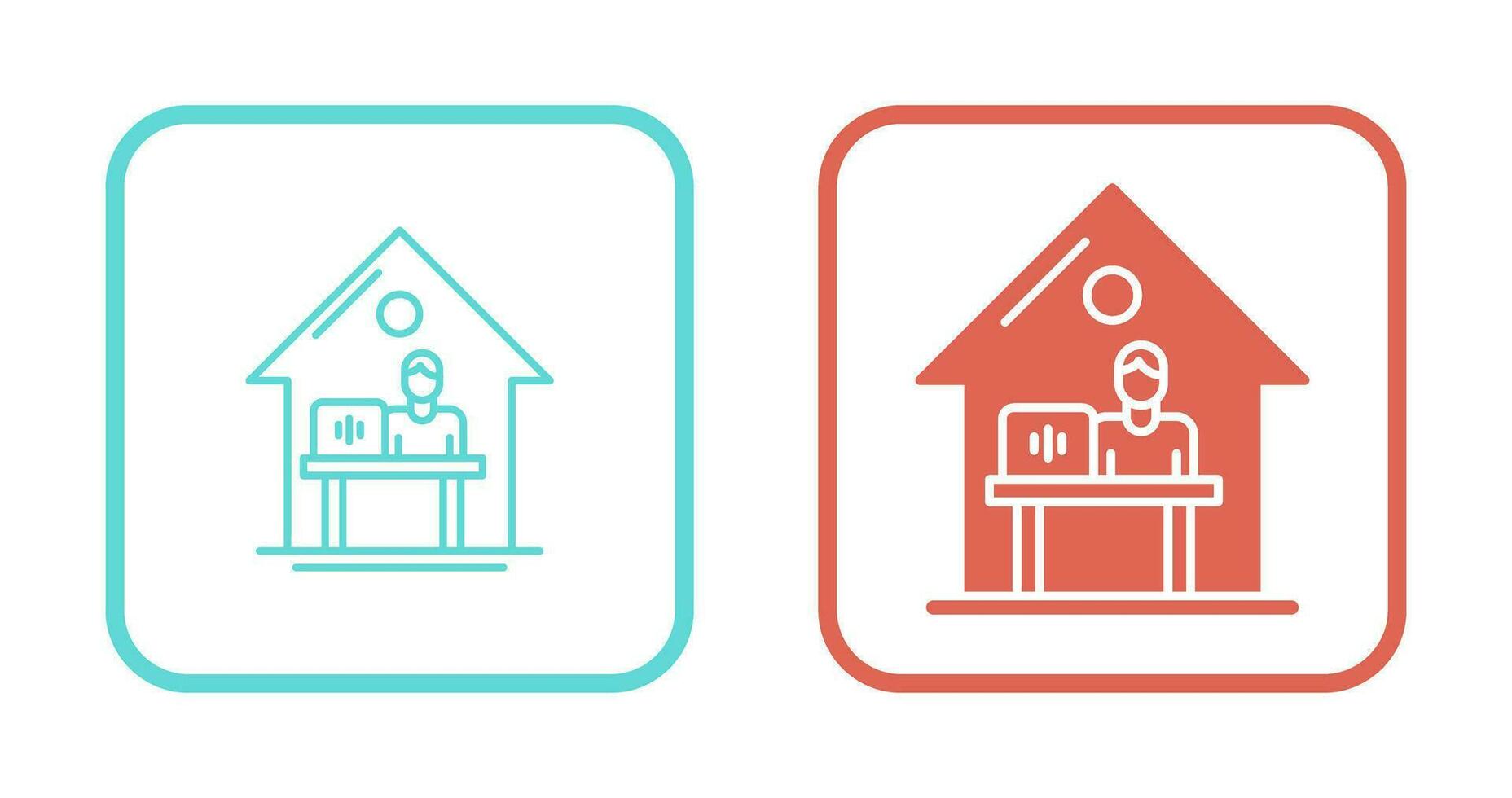 Work At Home Vector Icon