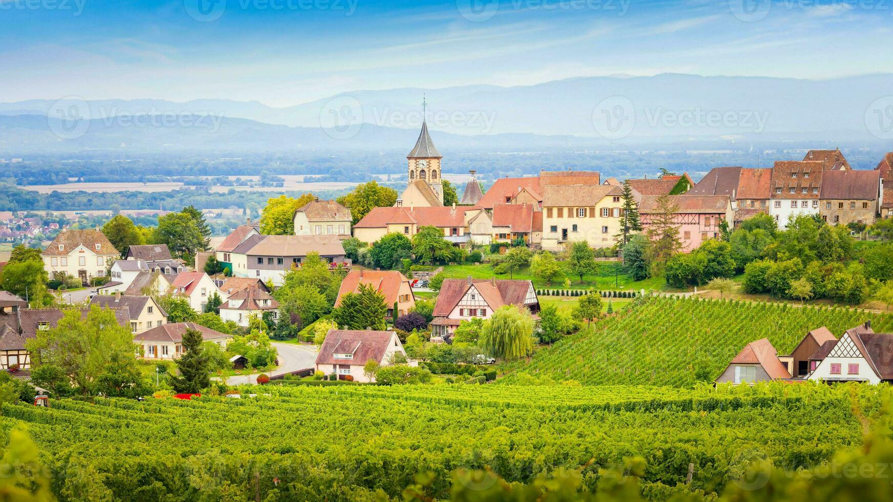 paisaje de Alsacia región en Francia foto