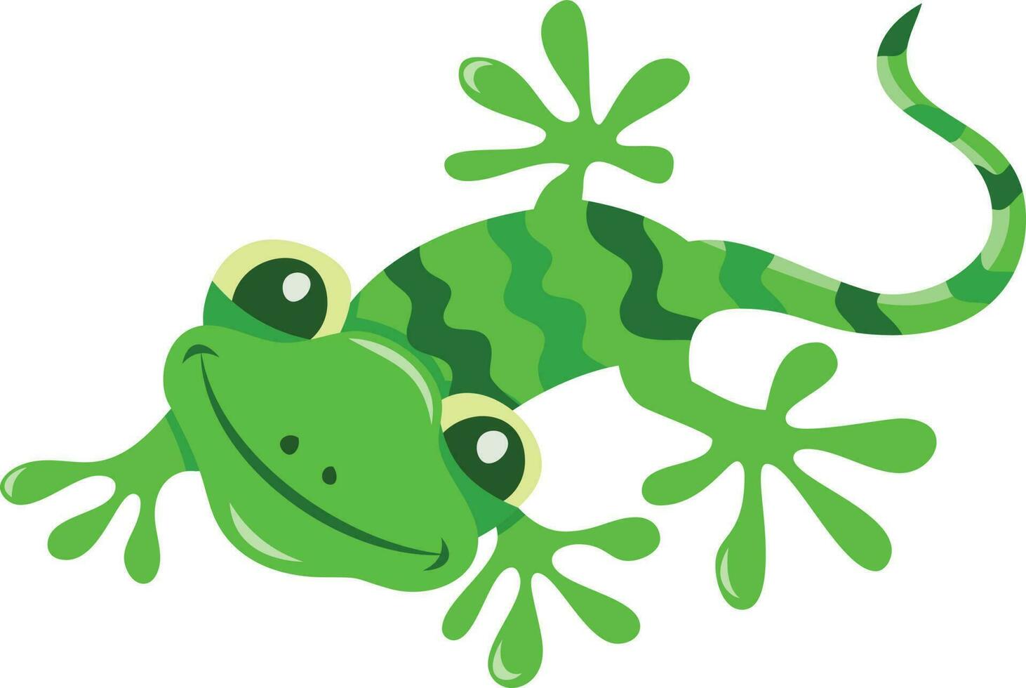 Cute Cartoon Gecko Lizard vector