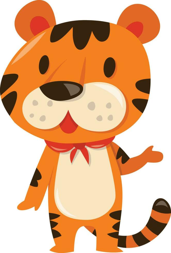 Cartoon Cute Tiger vector