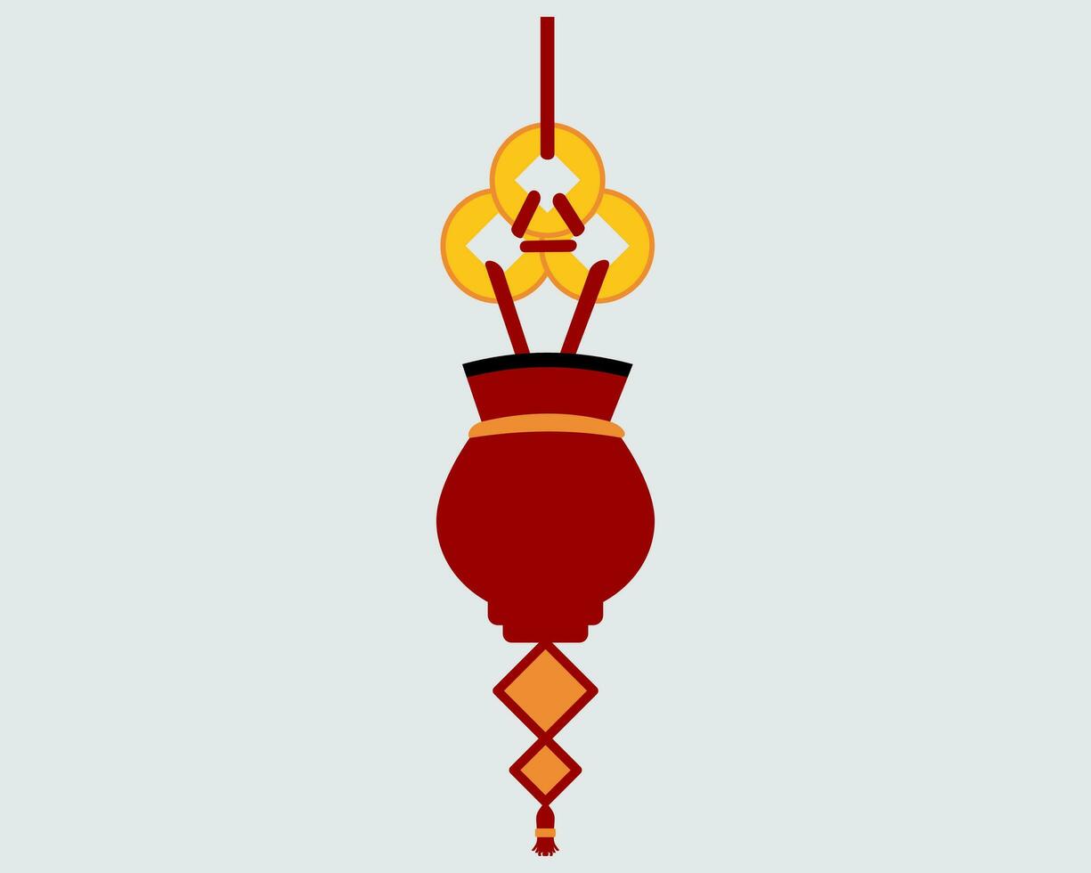 Lantern Chinese New Year Illustration on White Background vector
