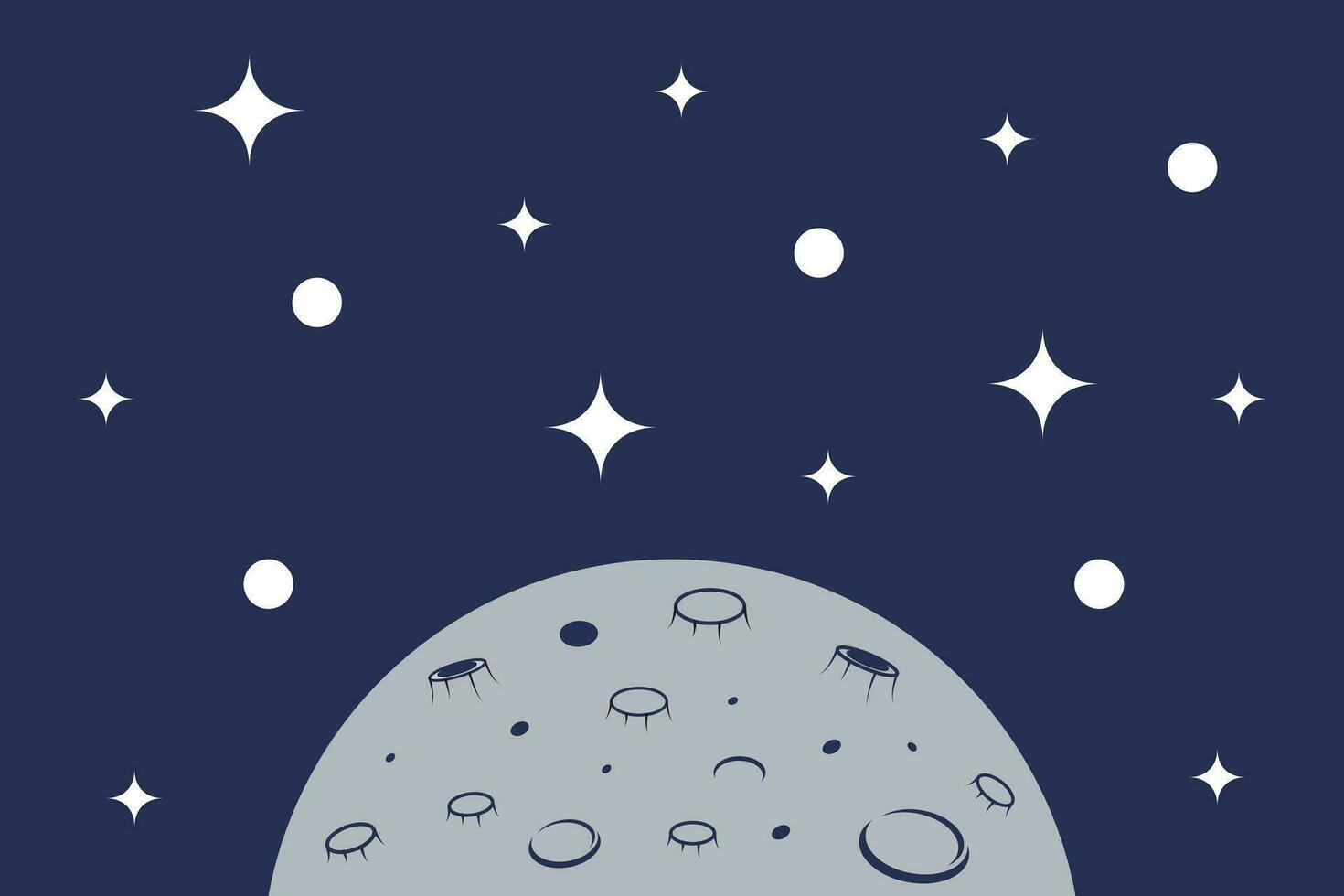 vector background moon and stars