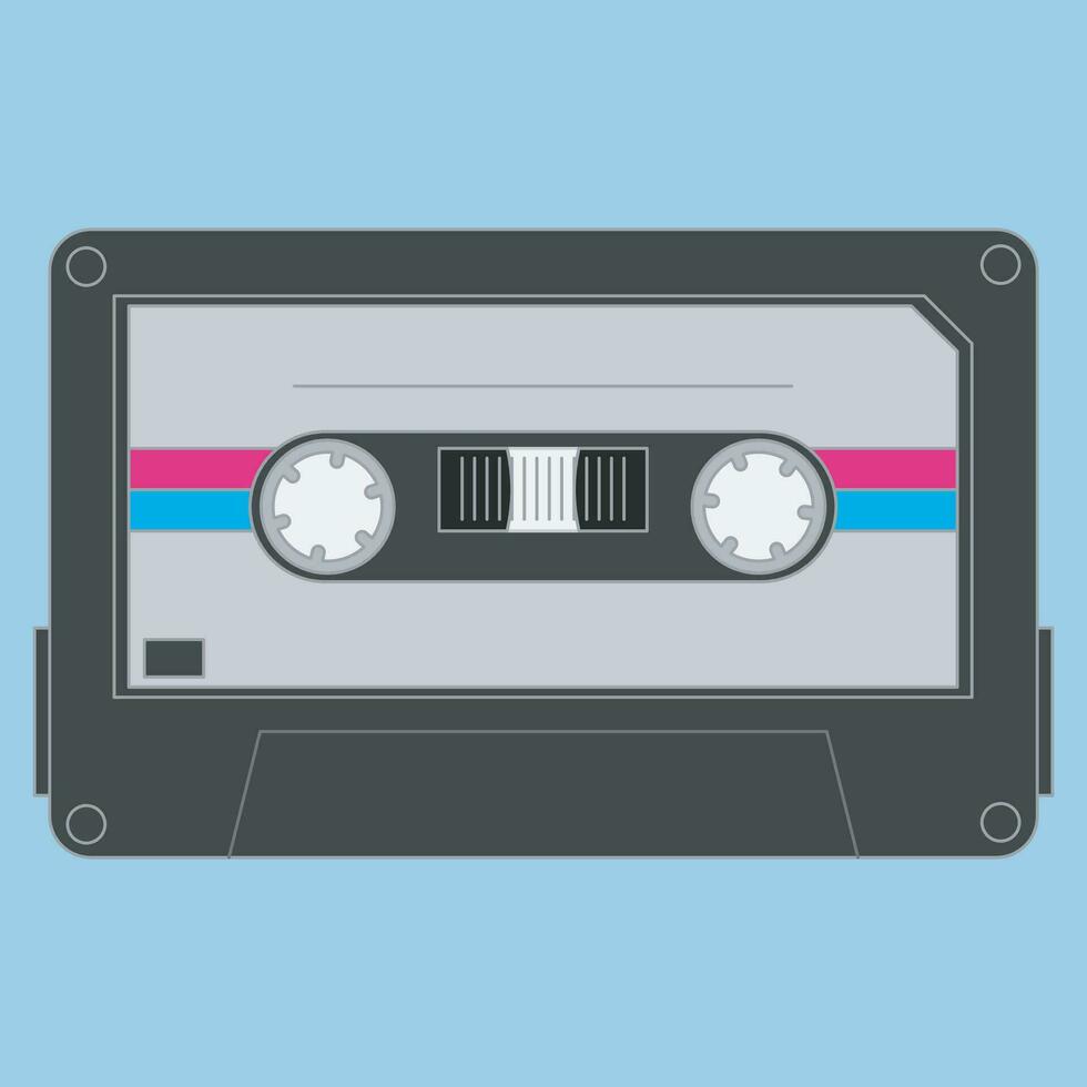 Cassette tape Retro vintage mixtape vector illustration