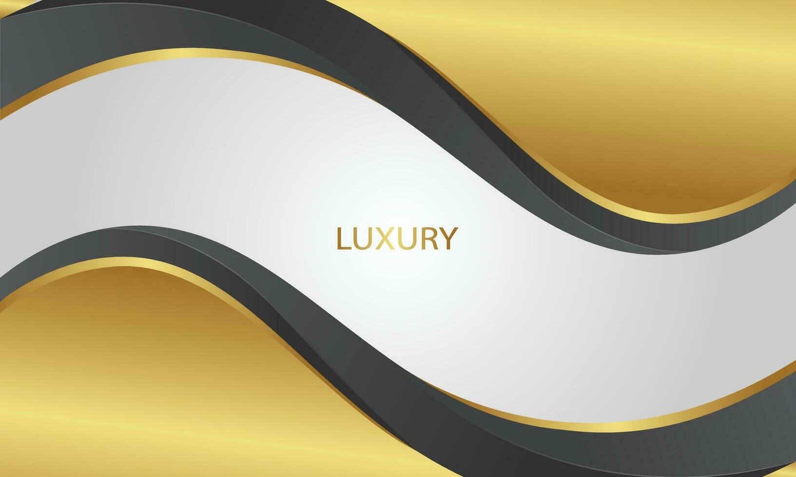 Golden lines luxury on cream color background. elegant realistic paper cut style 3d vector