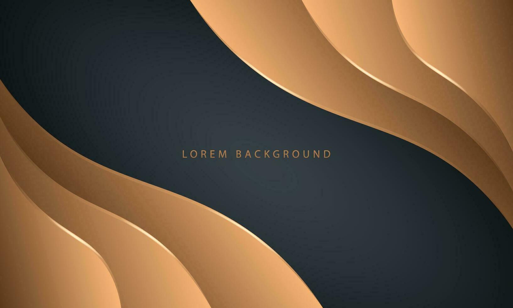 Abstract background and gold circle shapes with golden elements vector