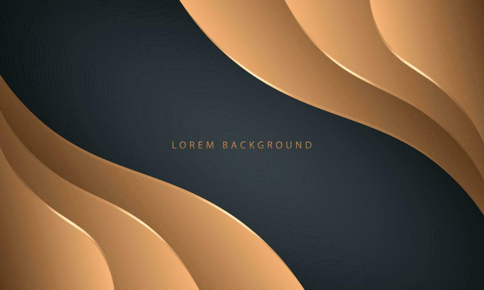 Abstract background and gold circle shapes with golden elements vector