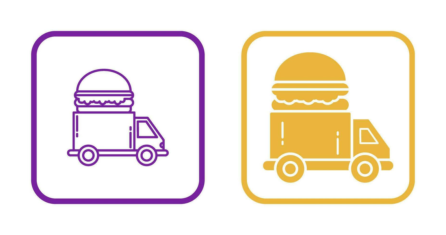 Fast Food Truck Vector Icon