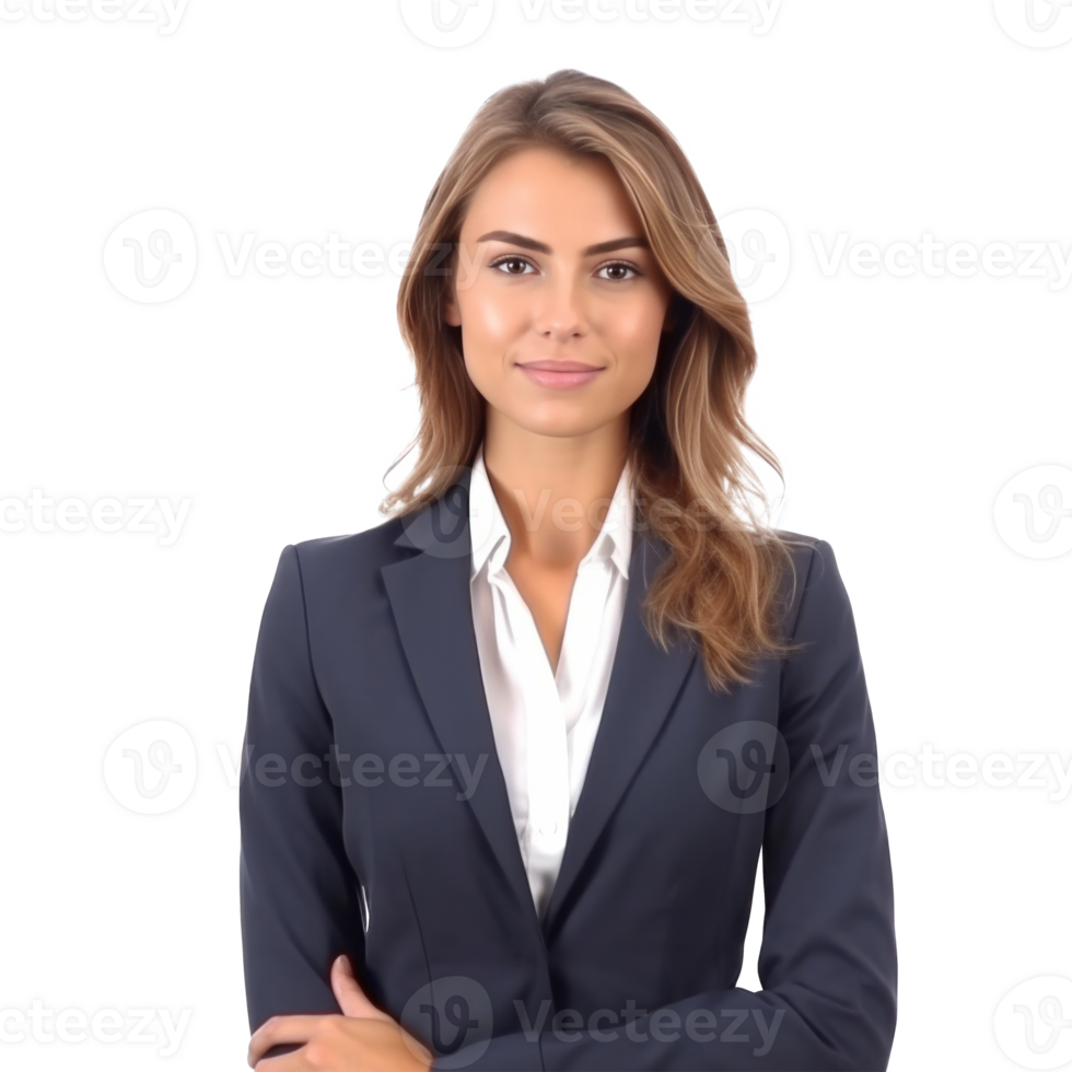 Attractive business woman isolated, Illustration AI Generative png