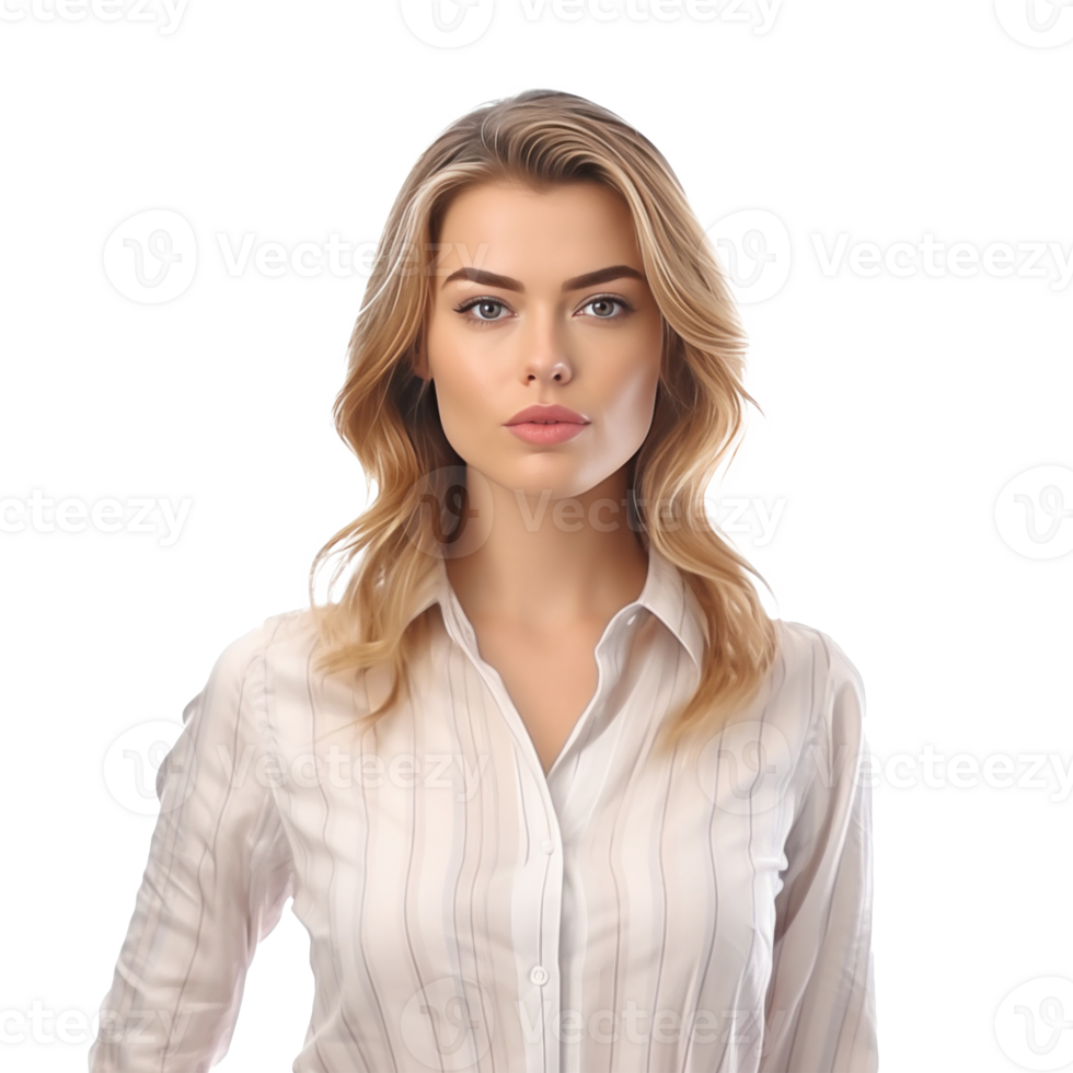 Attractive business woman isolated, Illustration png