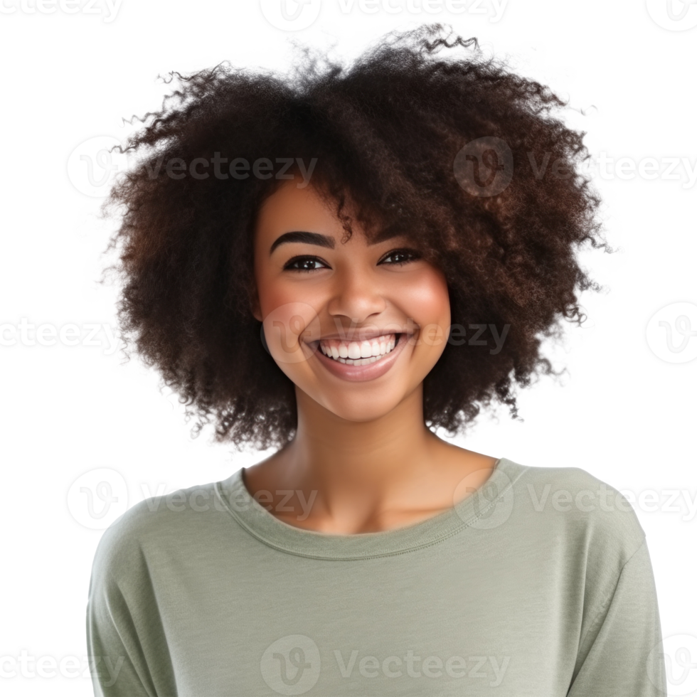 lindo africano americano garota. ilustração ai generativo png