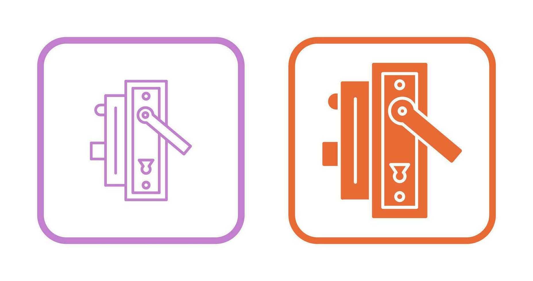 icono de vector de manija de puerta