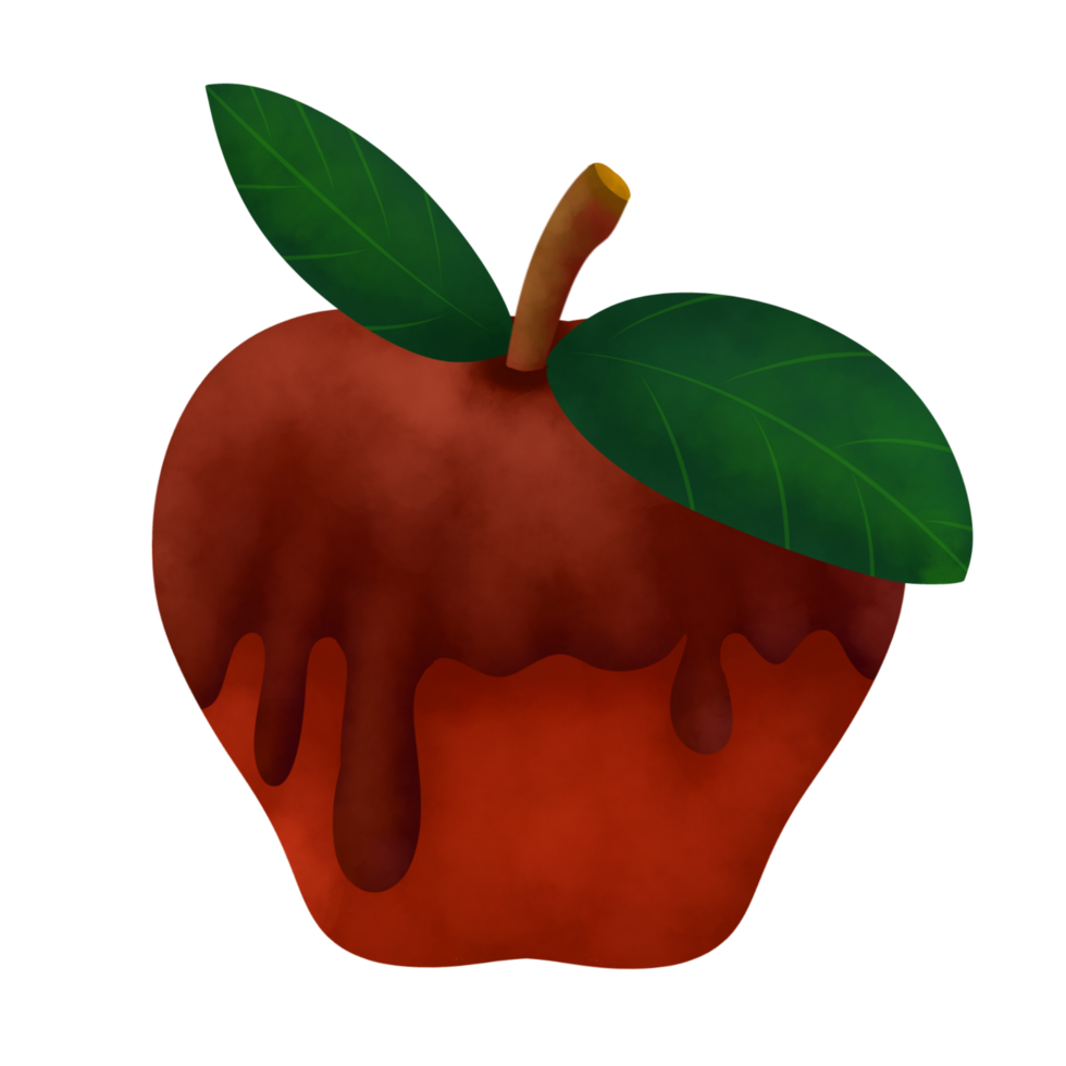 röd äpple illustration png