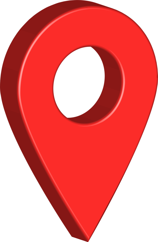 plaats pin en GPS wijzer. kaart markeerstift en plaats pin. 3d rood plaats pin voor GPS kaart. png