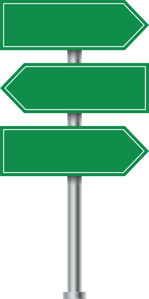Green highway direction signs. Blank advertising billboard. Set of road signs. Highway direction signs. png