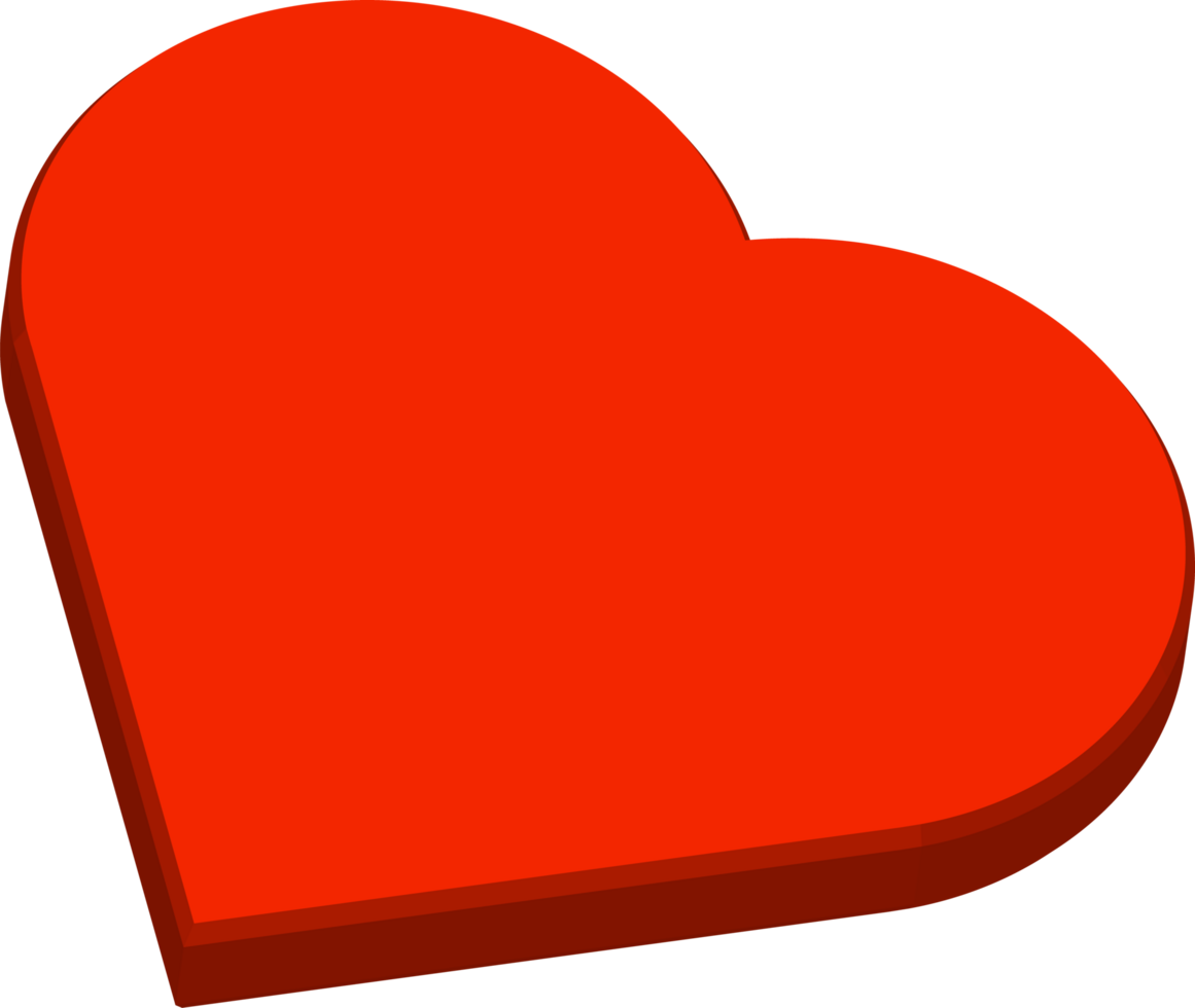 3d rosso cuore forme. San Valentino amore forme. 3d stile amore forma design per coppie. png