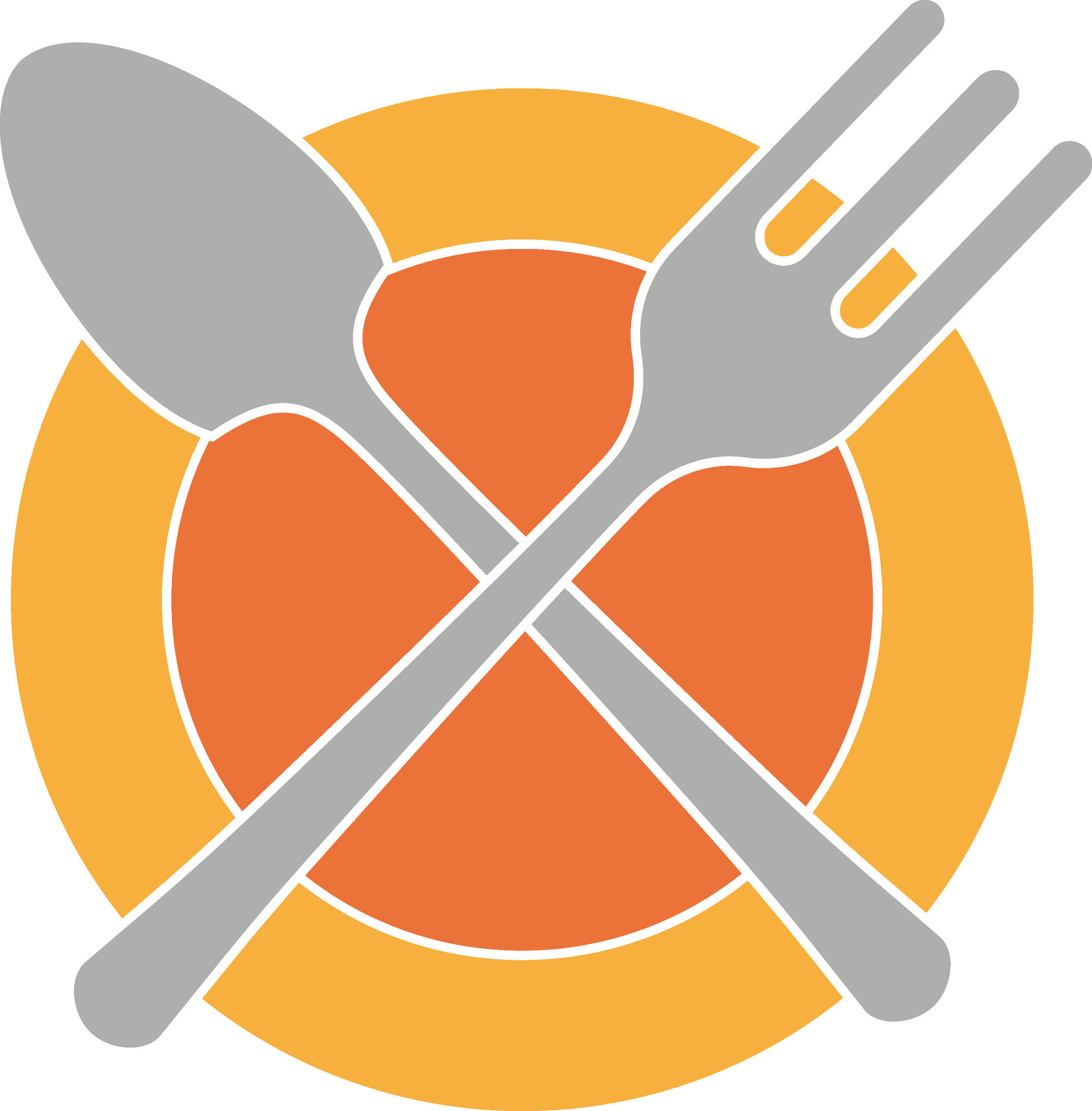 Isolated Crossed Fork And Spoon Icon On Plate In Flat Style. 24971998