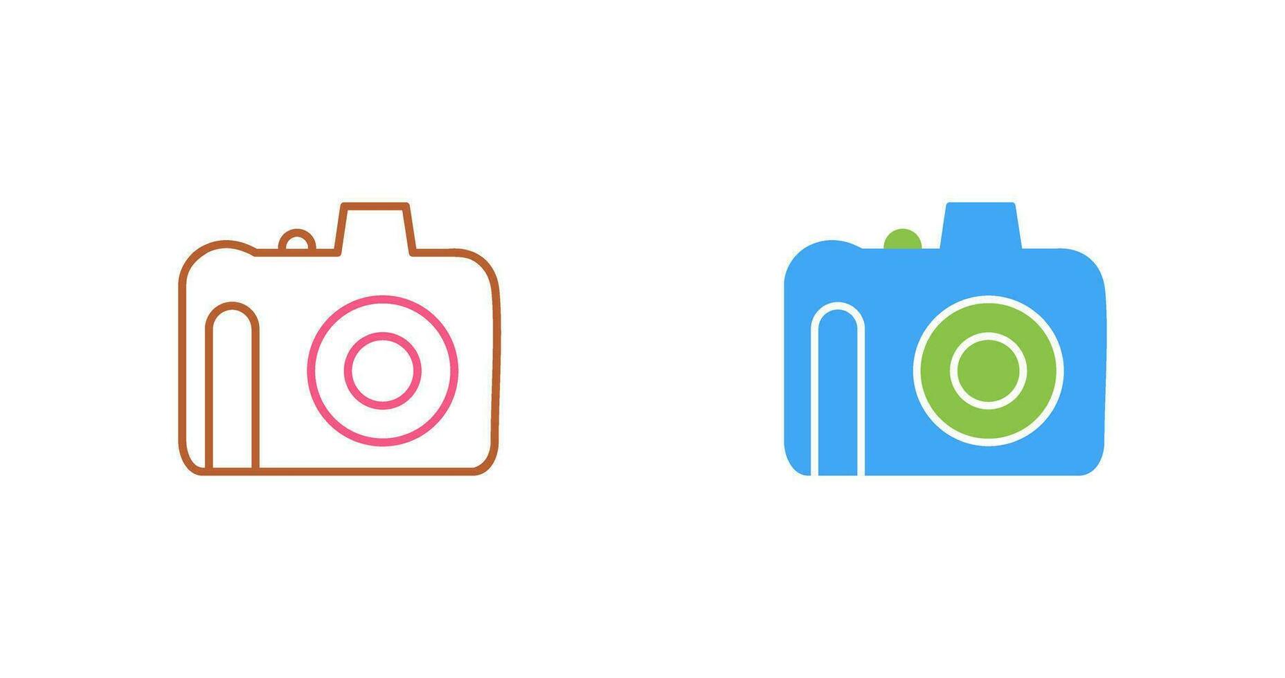 Unique DSLR Camera Vector Icon