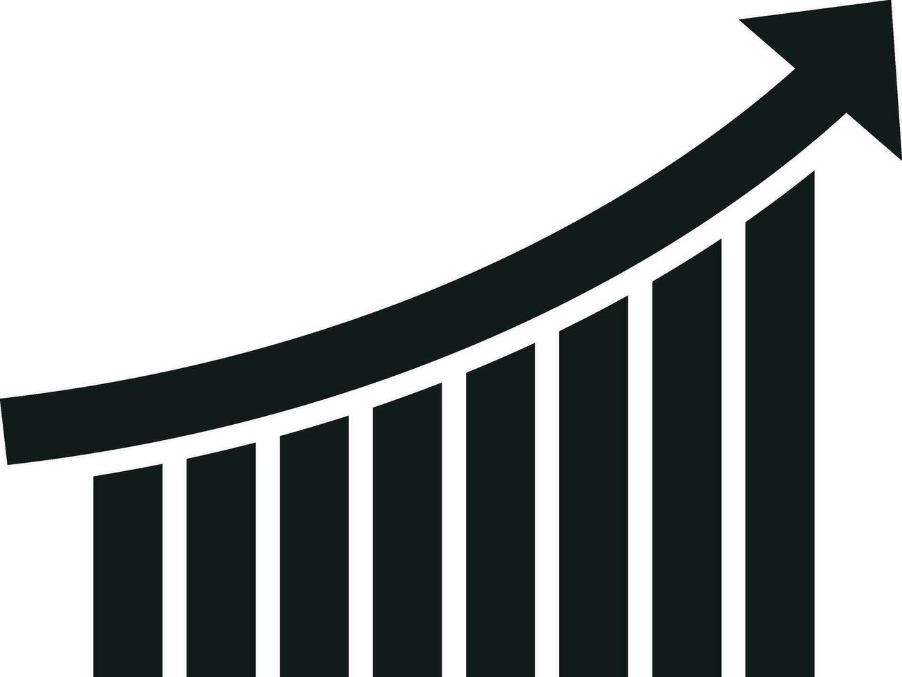 Flat style bar graph icon. vector