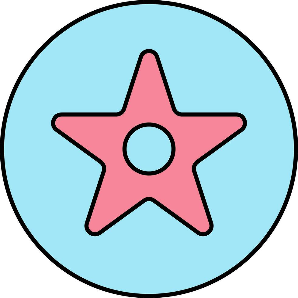Pink And Blue Star Fame Icon Or Symbol. vector