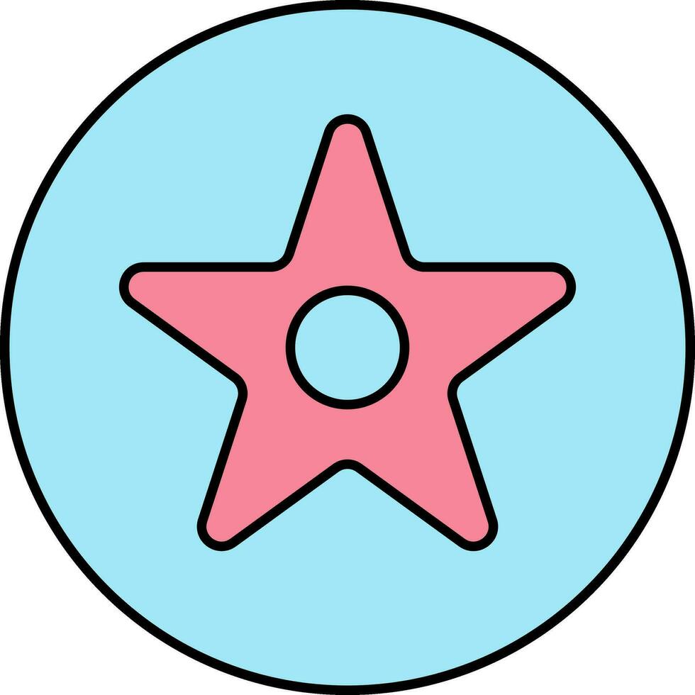 rosado y azul estrella fama icono o símbolo. vector