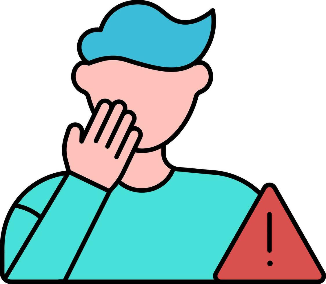 Warning For Face Touch Colorful Icon. 24972814 Vector Art at Vecteezy