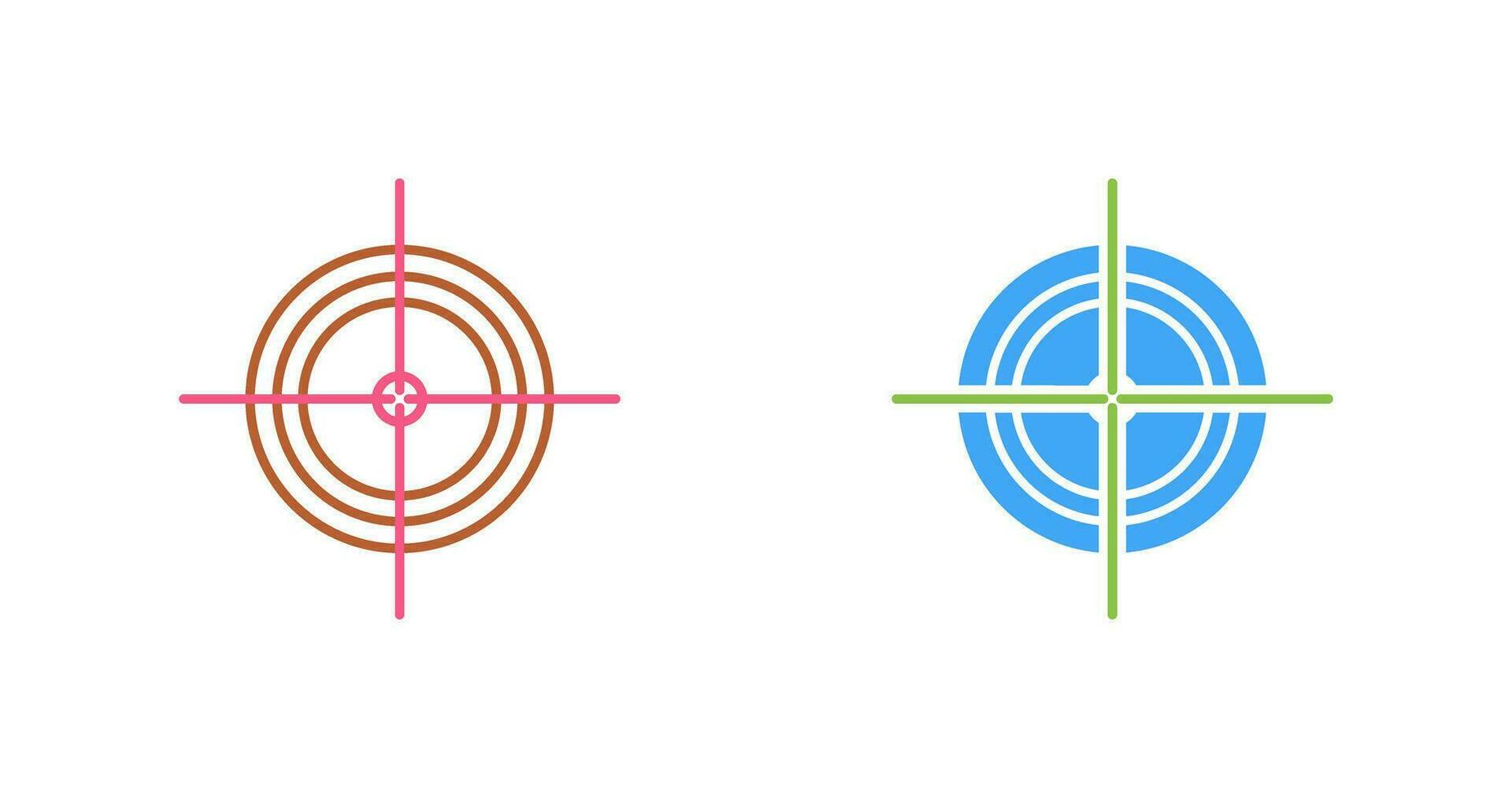 Unique Target Vector Icon