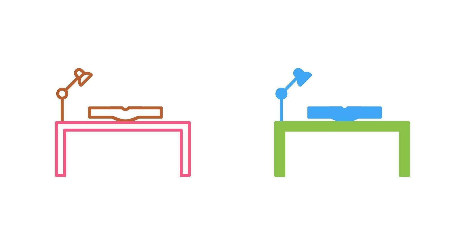 Unique Study Desk Vector Icon