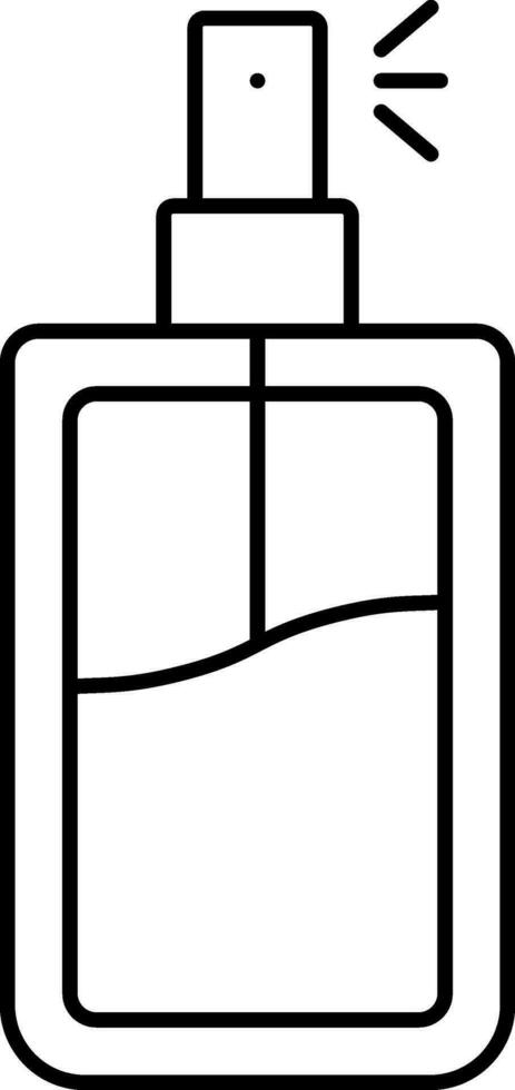 Isolated Perfume Bottle Icon In Black Outline. vector