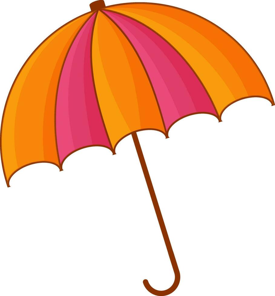 rosado y naranja abierto paraguas elemento. vector
