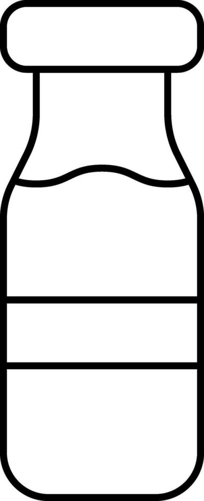 aislado Leche botella icono en negro describir. vector