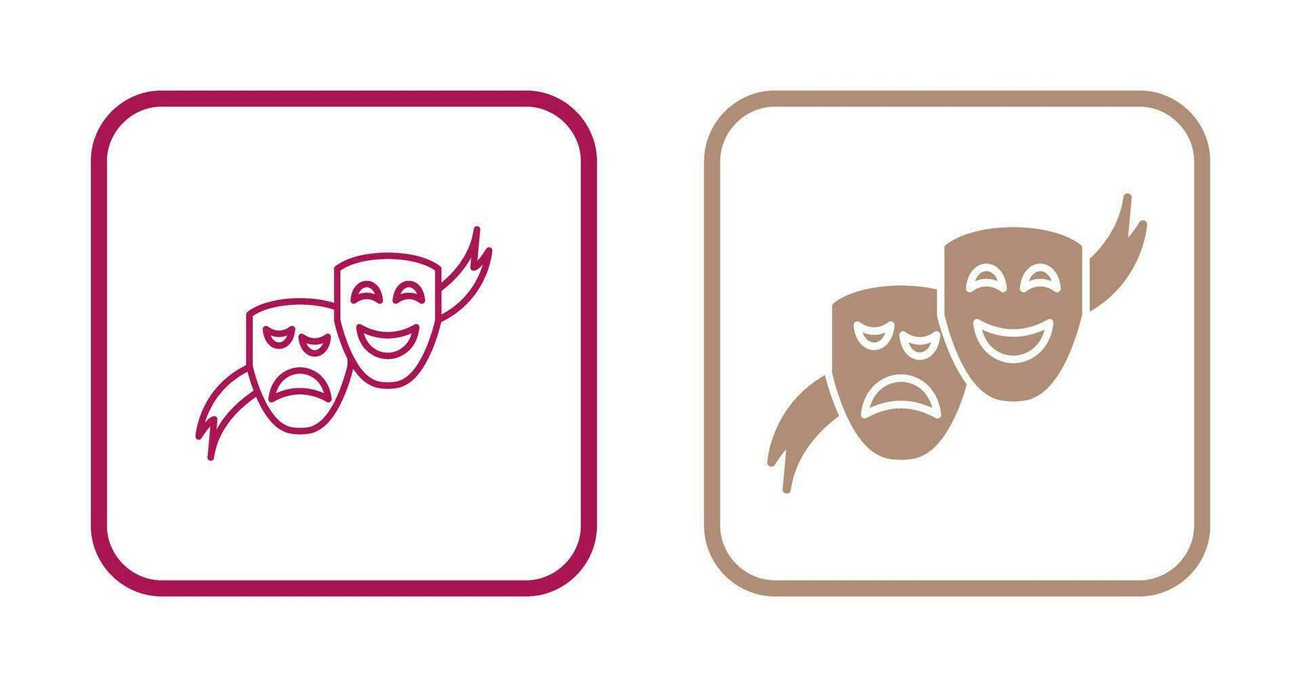 Theater Masks Vector Icon