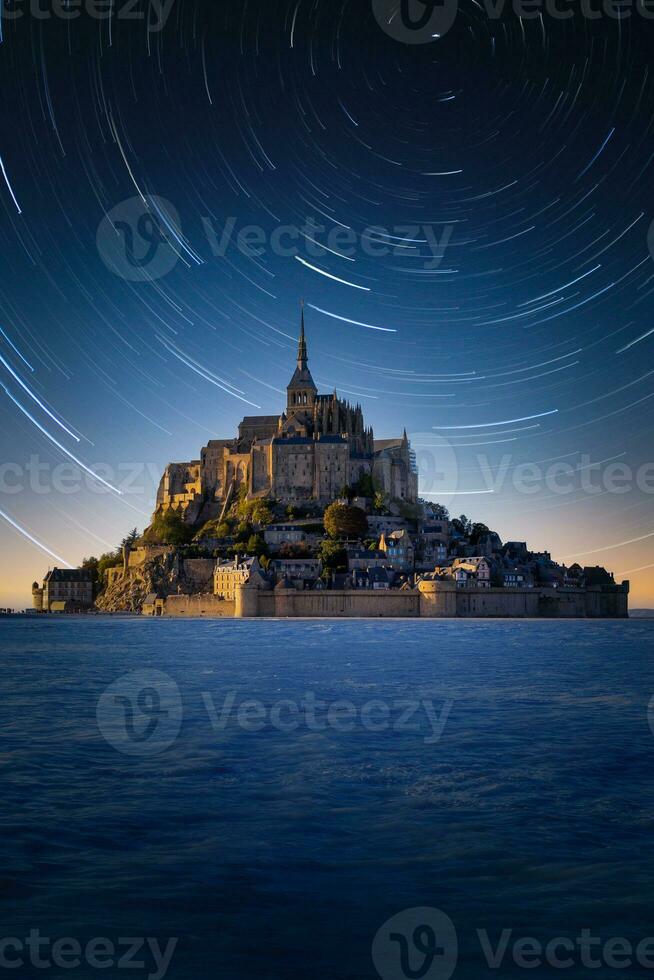 Mont Saint-Michel fortress monastery in France photo